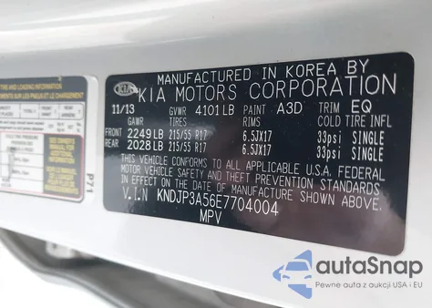 2014 Kia Soul + из США, поврежденный, VIN KNDJP3A56E7704004